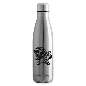 Cooles Zebra Dab Cartoon mit Sonnenbrille - Isolierflasche - Lightsilver - Rechts