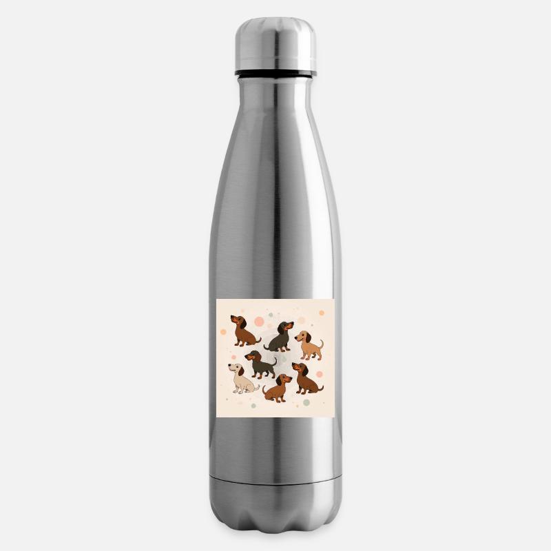 Paradis des teckels - Bouteille isotherme - argent clair
