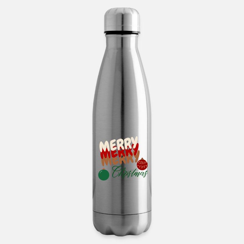 Weihnachtsbuchstaben Ornamenten - Isolierflasche - Lightsilver