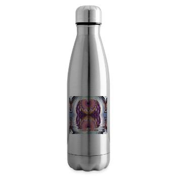 Kreismandala Reflexion in Neonfarben - Isolierflasche - Lightsilver - Rechts