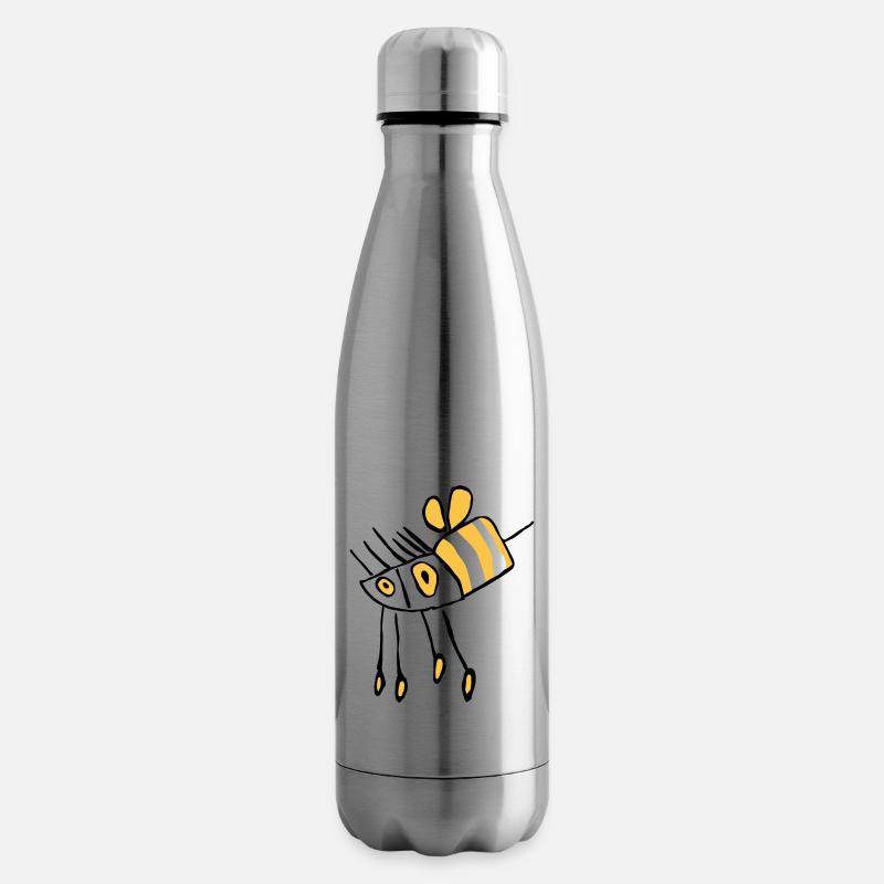 Bees - Insulated Water Bottle - silver