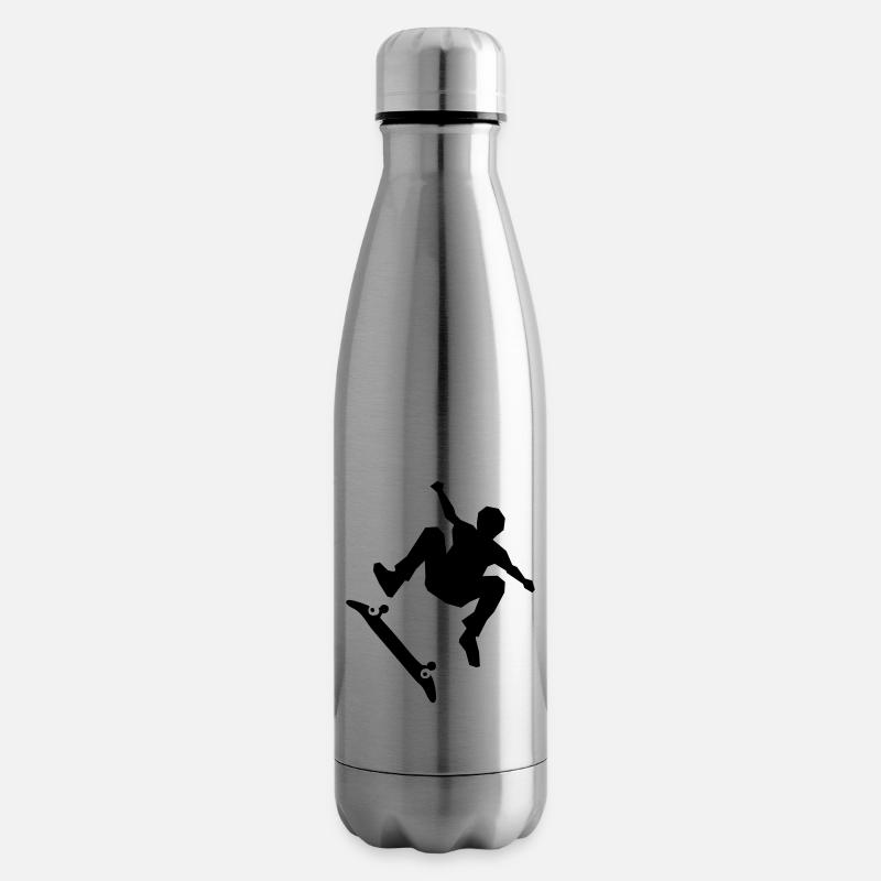 Skateboarder on skateboard - Isolierflasche - Lightsilver