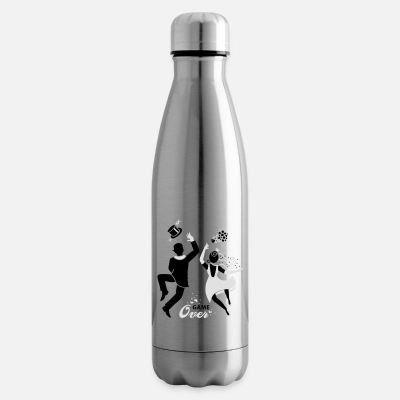 Braut - Paar Game over - Isolierflasche - Lightsilver