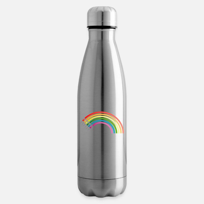 Arc-en-ciel - Bouteille isotherme - argent clair