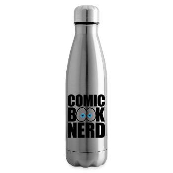 Nerd de bande dessinée - Bouteille isotherme - argent clair - Droite