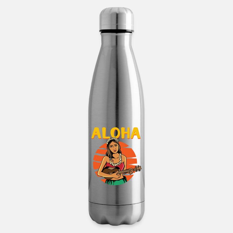 Aloha Vintage Hula Mädchen - Isolierflasche - Lightsilver