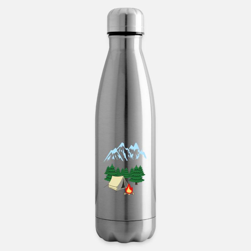 Gebirge Bergsteiger Expedition Abenteuer Camping - Isolierflasche - Lightsilver