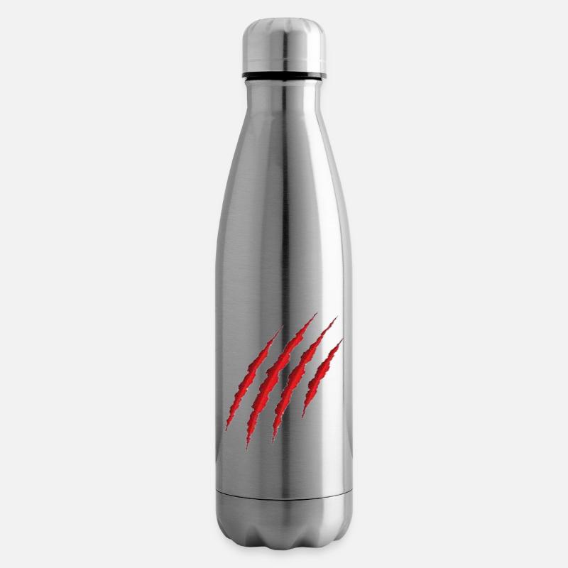 La griffe rouge - Bouteille isotherme - argent clair