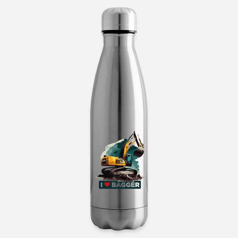 I Love Bagger, - Isolierflasche - Lightsilver