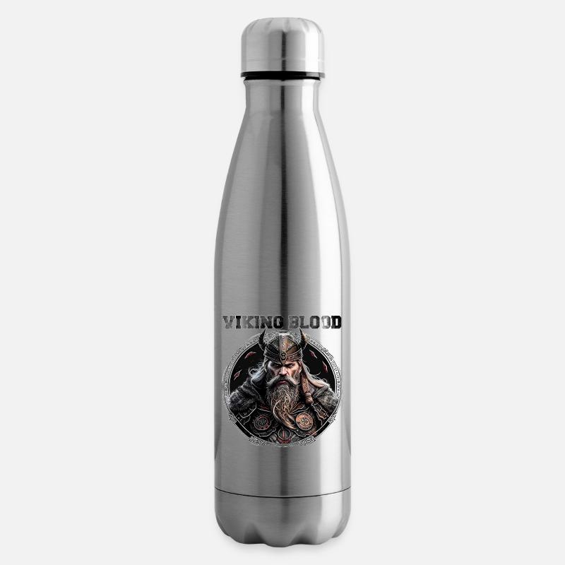 Wikingerblut, Odin Nordischer Gott erwartet uns in Walhalla - Isolierflasche - Lightsilver