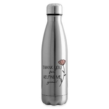 thank you for helping me grow - Insulated Water Bottle - silver - Right