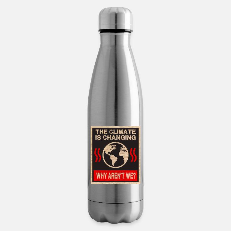 Climate change - Insulated Water Bottle - silver