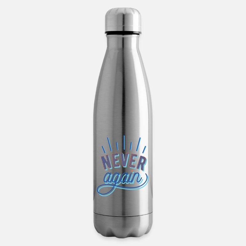 NEVER again - Bouteille isotherme - argent clair