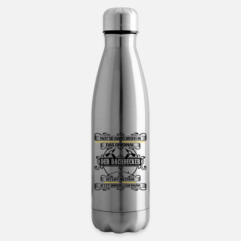 dachdecker legendärer roofer dach decken - Isolierflasche - Lightsilver