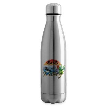 Plongée Plongée Plongeurs drôle drôle idée cadeau - Bouteille isotherme - argent clair - Droite