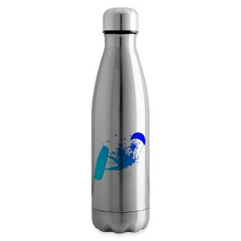 Kiting Kitesurfing Men Kitesurfer Kite - Insulated Water Bottle - silver - Right