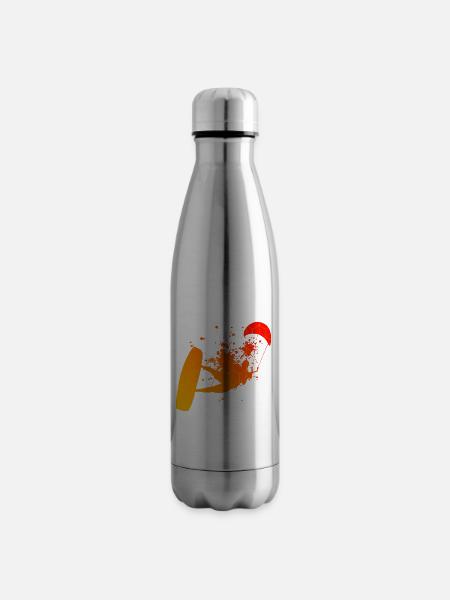 Femmes Kitesurf Kitesurfer Kite Kite Hommes - Bouteille isotherme - argent clair
