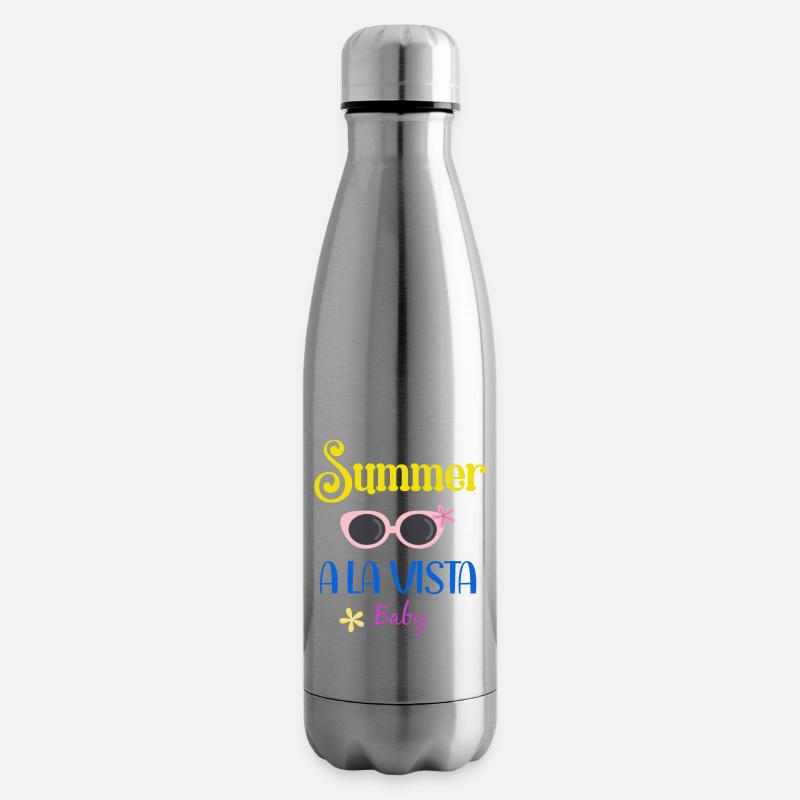 Vacances d’été - Summer Vibes - Bouteille isotherme - argent clair