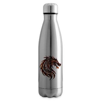 Fantasy Drache Anime Drachenkopf Mythisches Reptil - Isolierflasche - Lightsilver - Rechts