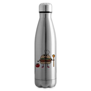 Fast Food Burger Kochkunst Hobbykoch Gastgeber - Isolierflasche - Lightsilver - Rechts