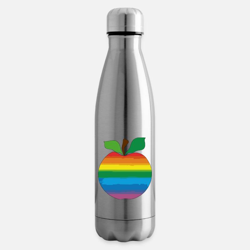 Apfel - Isolierflasche - Lightsilver