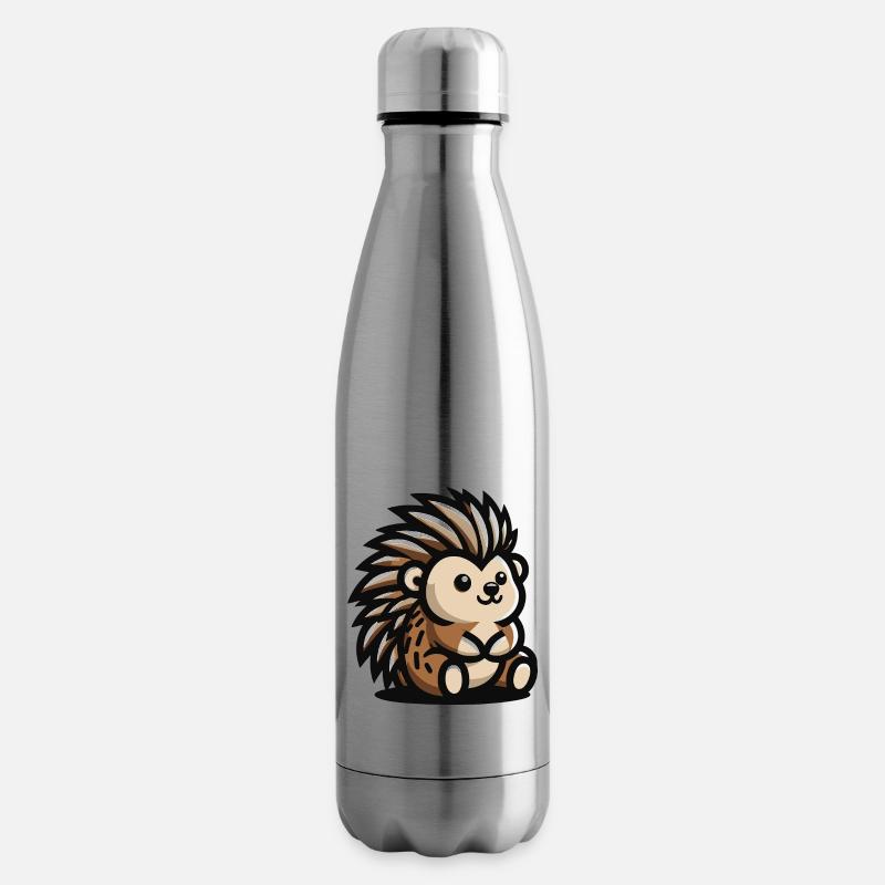 Hérisson hérissé de poils - Bouteille isotherme - argent clair