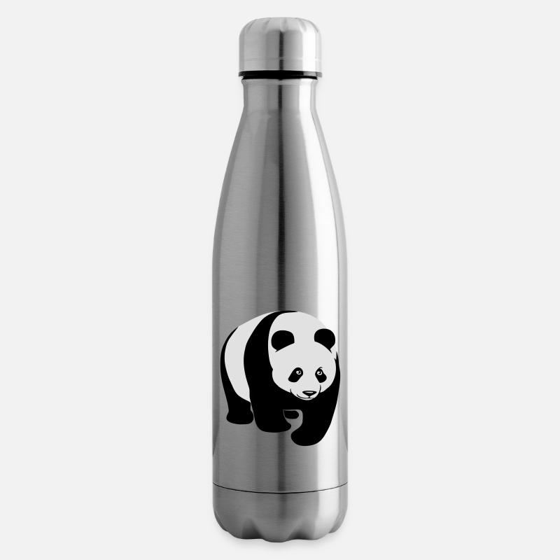 panda géant ours en peluche teddy - Bouteille isotherme - argent clair
