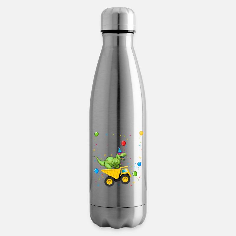 5 Jahre Kinder Geburtstag Dinosaurier - Isolierflasche - Lightsilver