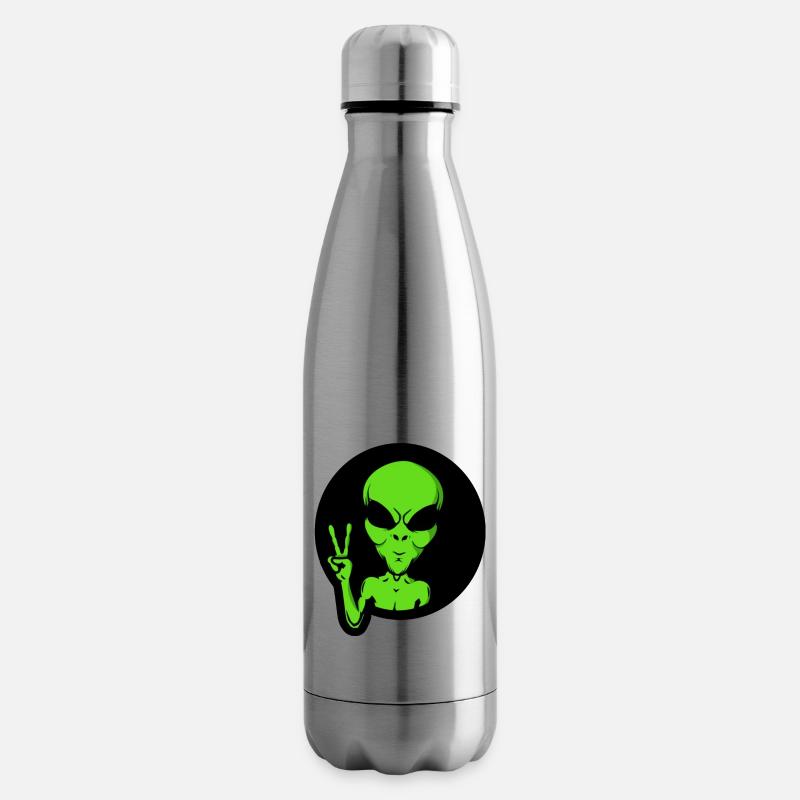 Alien OVNI - Bouteille isotherme - argent clair