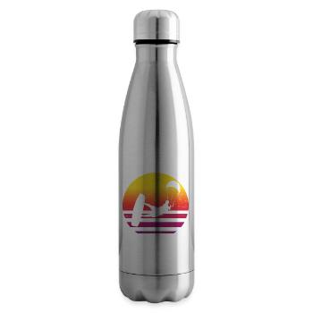 Kitesurf Kiting Femmes Kitesurf Hommes Kitesurfer - Bouteille isotherme - argent clair - Droite