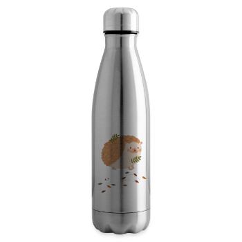 Leaf Autumn Tree Orange Fall Leaves Season - Insulated Water Bottle - silver - Right