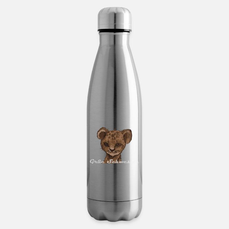 Große Schwester - Löwe - Isolierflasche - Lightsilver