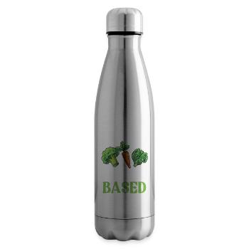 Vegan Plant Based Veganer Vegetarier Tierschutz - Isolierflasche - Lightsilver - Rechts