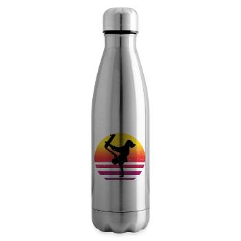 Men's Skater Skateboarding Women's Skating Skateboa - Insulated Water Bottle - silver - Right