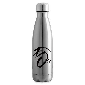 Masterfog Logo Musique Nouveau venu Marchandise Hip Hop - Bouteille isotherme - argent clair - Droite