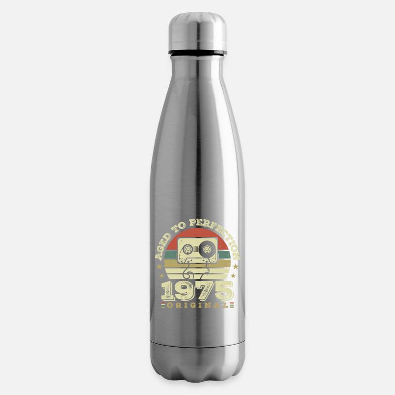 Original Vintage Jubiläumsgeschenkidee 1975 - Isolierflasche - Lightsilver