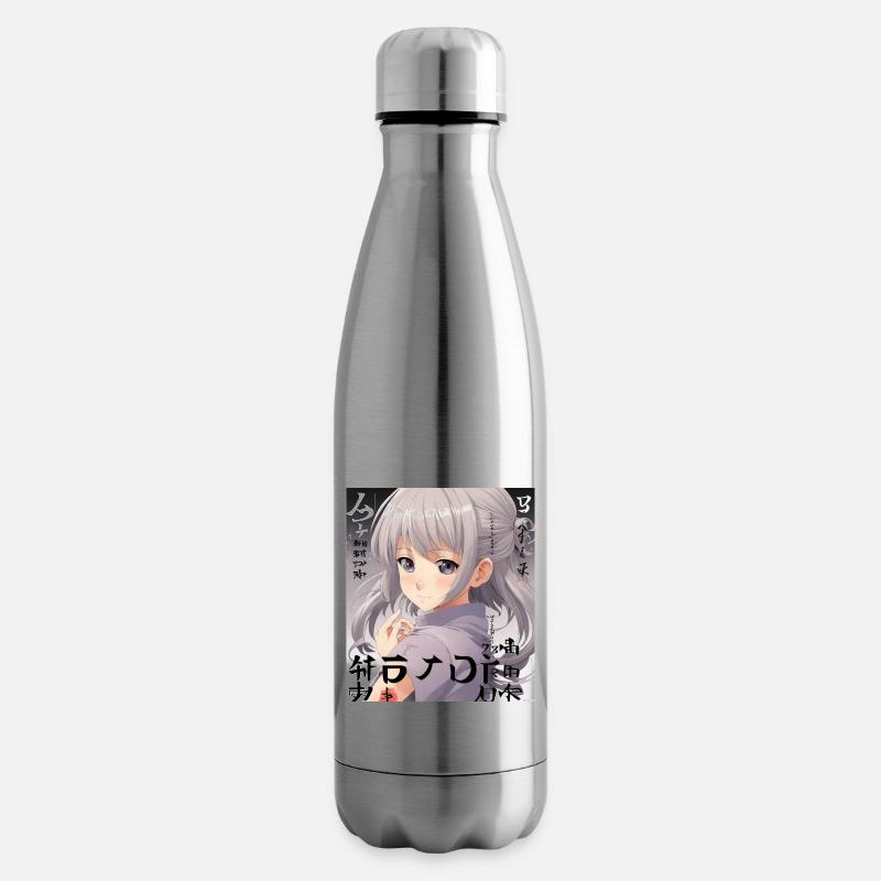Anime - Bouteille isotherme - argent clair