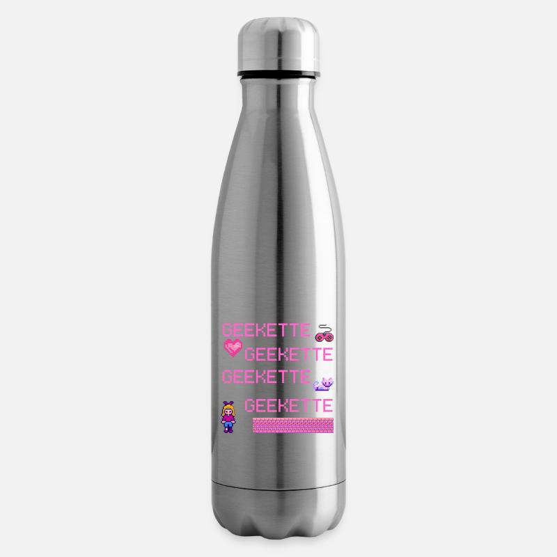 Geekette - Bouteille isotherme - argent clair