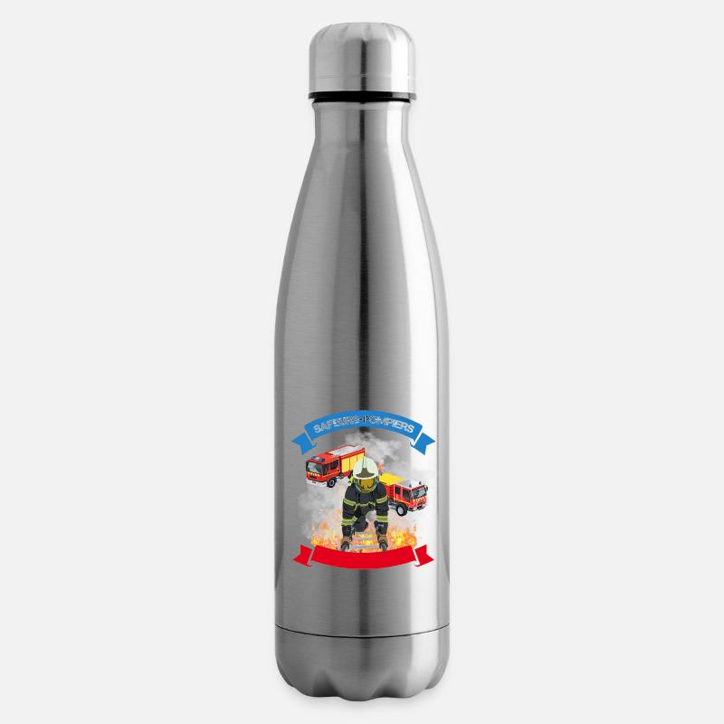 SAPEURS POMPIERS - Bouteille isotherme - argent clair