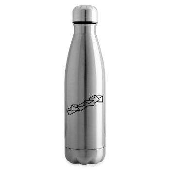 Briefe Nachrichten Sendung message letters - Isolierflasche - Lightsilver - Rechts