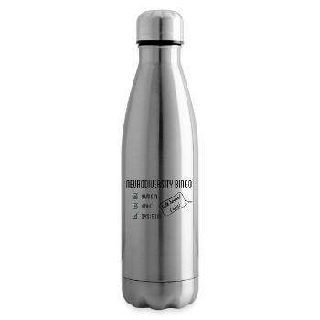neurodiversity bingo - Insulated Water Bottle - silver - Right