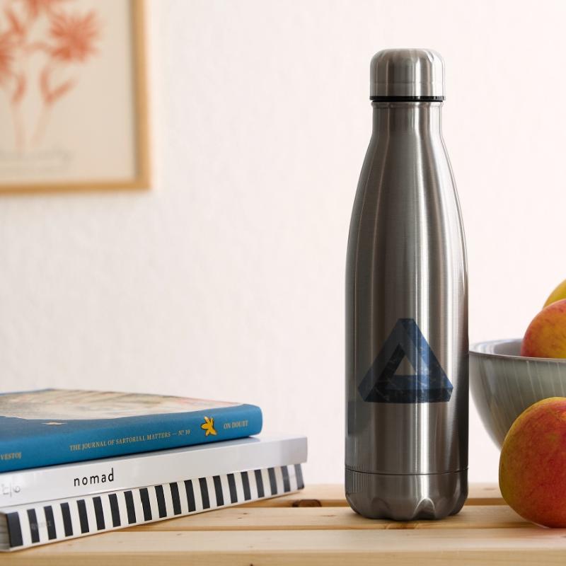 Impossible Triangle Tribar Optical Illusion Math Insulated Water Bottle
