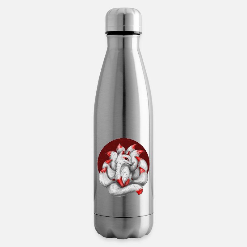 Nine-tailed fox - Insulated Water Bottle - silver