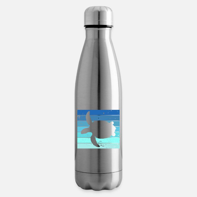 Chill Krötchen Schildkröte Chillen Turtle Relax - Isolierflasche - Lightsilver