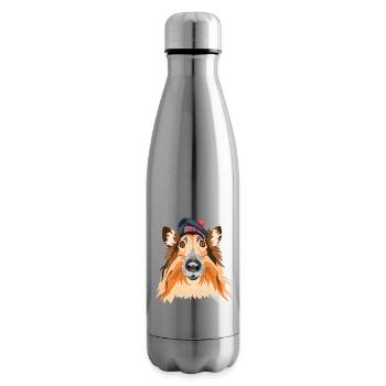 Scottish collie - Insulated Water Bottle - silver - Right
