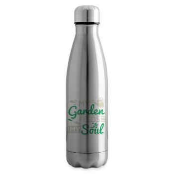 Mein Garten nährt meine Seele - Isolierflasche - Lightsilver - Rechts
