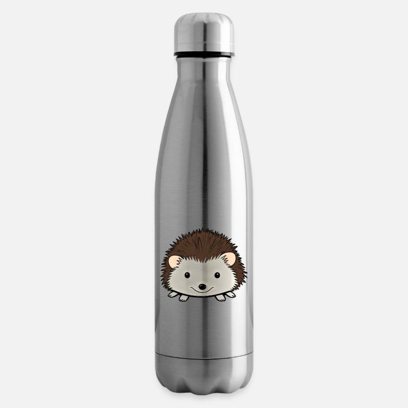 Niedlicher Igel mit freundlichem Gesicht - Isolierflasche - Lightsilver