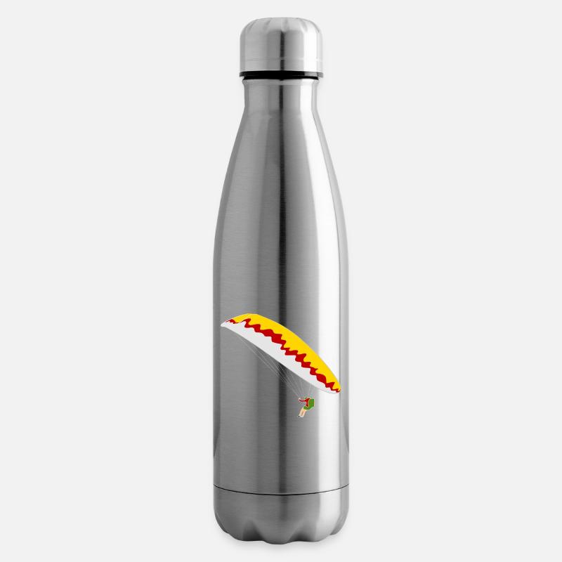 Bunter Gleitschirm - Isolierflasche - Lightsilver