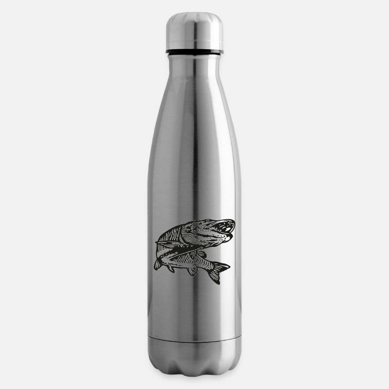 Hecht mit kontur - Isolierflasche - Lightsilver