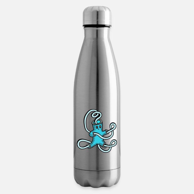 tubes bleus - Bouteille isotherme - argent clair